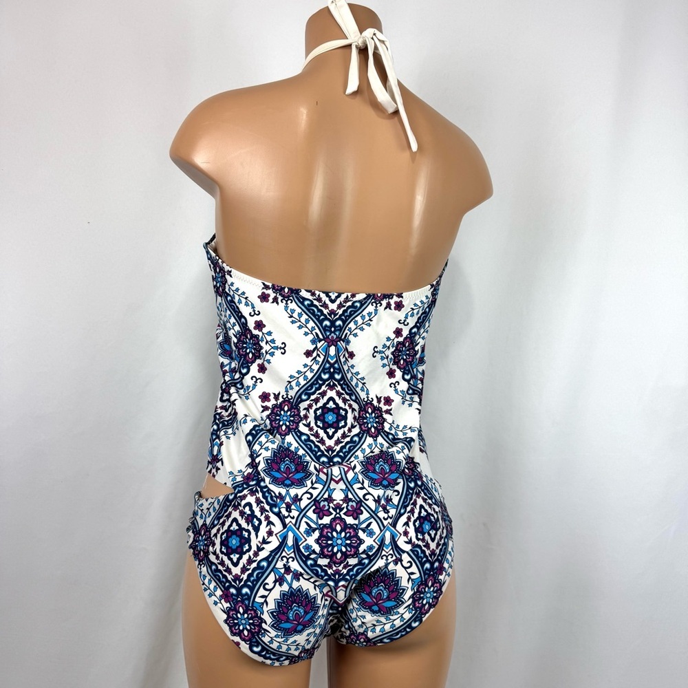 Becca by Rebecca Virtue Inspired 3 PC Swimsuit With Lace Tunic Cover Up Sz Large - Picture 5 of 10